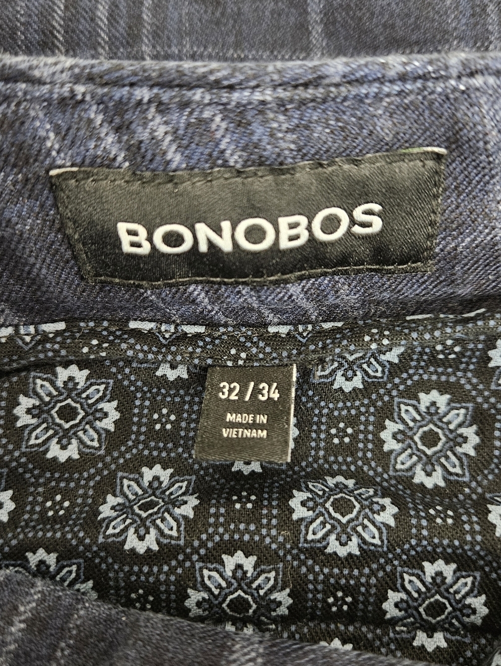 Bonobos Profilo Italia Dress Pants Blue Plaid Flat Front Athletic Fit Mens 32 - Picture 4 of 8